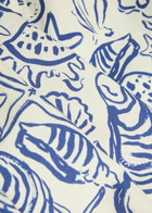 Simkhai Audria Printed Belted Linen-blend Midi Shirt Dress Blue