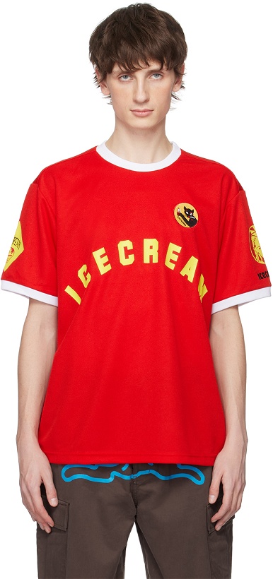 Photo: ICECREAM Red Soccer T-Shirt