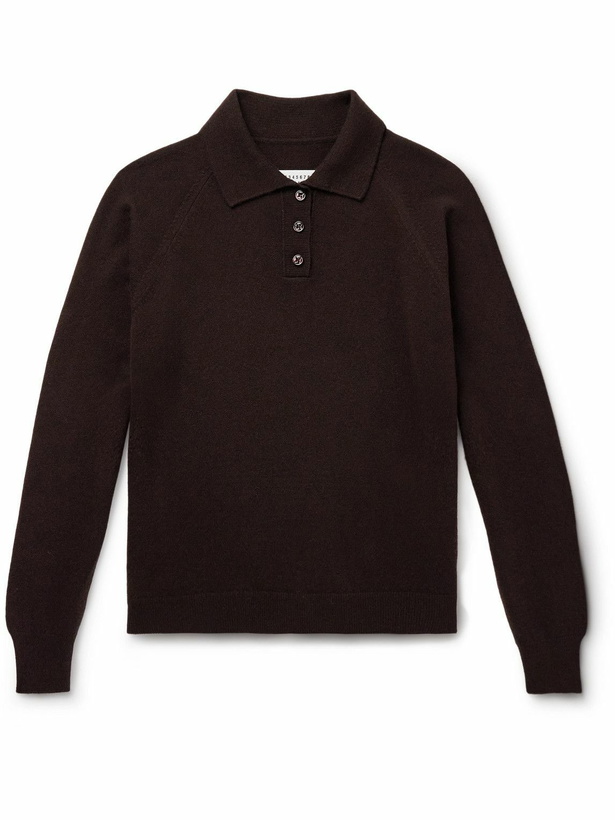 Photo: Maison Margiela - Virgin Wool Polo Shirt - Brown