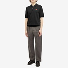 Comme des Garçons Play Men's Knit Polo Shirt in Black