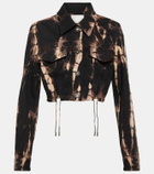Dion Lee Tie-dye cropped denim jacket