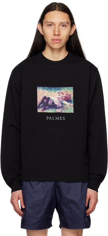 Photo: Palmes Black Field Long Sleeve T-Shirt
