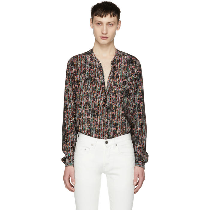 Photo: Saint Laurent Multicolor Batik Tunic Shirt