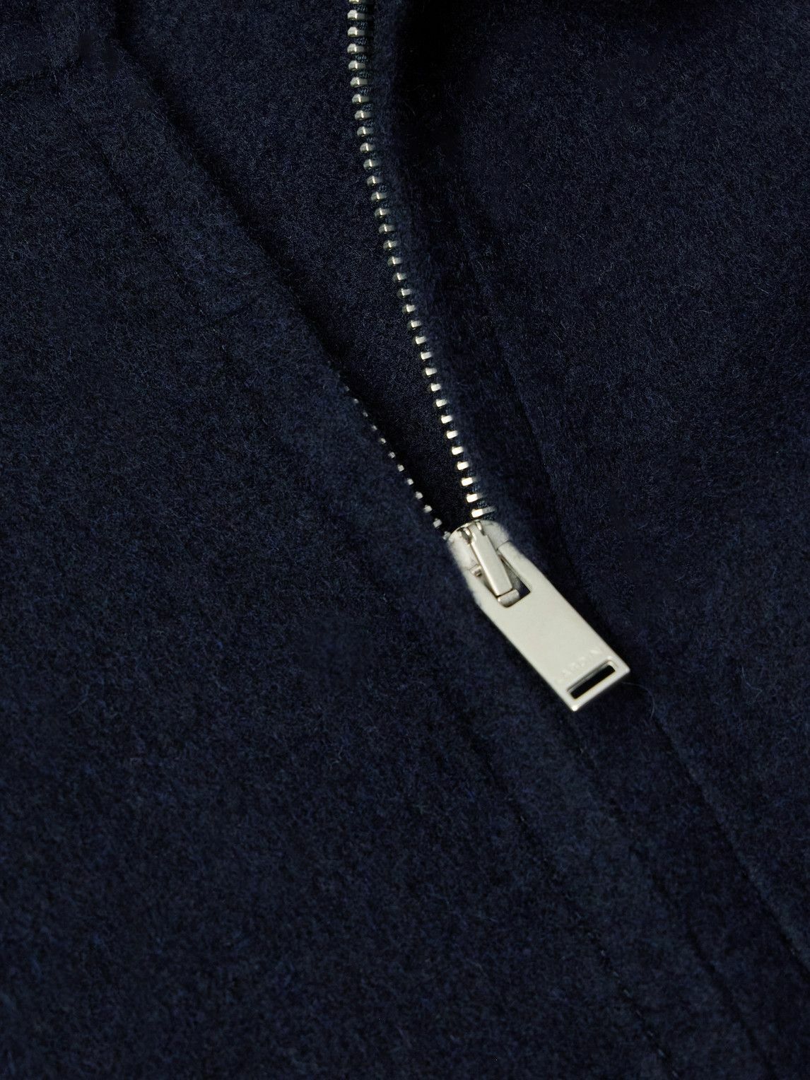 Lardini - Brushed Wool and Cashmere-Blend Bomber Jacket - Blue