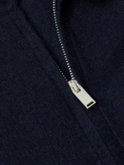 Lardini - Brushed Wool and Cashmere-Blend Bomber Jacket - Blue
