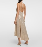 Dodo Bar Or Sequined gathered midi dress