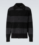 Simone Rocha Embellished striped wool cardigan