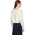 3.1 Phillip Lim White Mohair Cropped Sweater