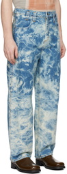Eckhaus Latta Blue Baggy Jeans