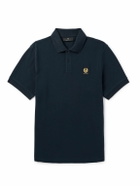 Belstaff - Logo-Appliquéd Cotton-Piqué Polo Shirt - Blue