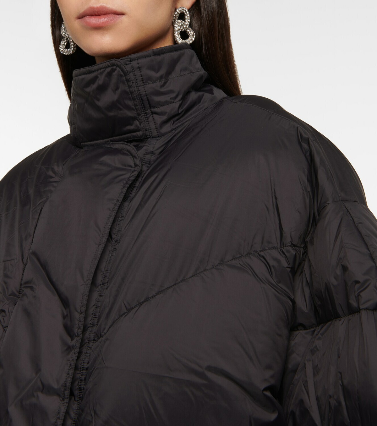 marant Etoile フード付きジャケット Isabel Marant Étoile Women's Tilysa Long Puffer Jacket in Black