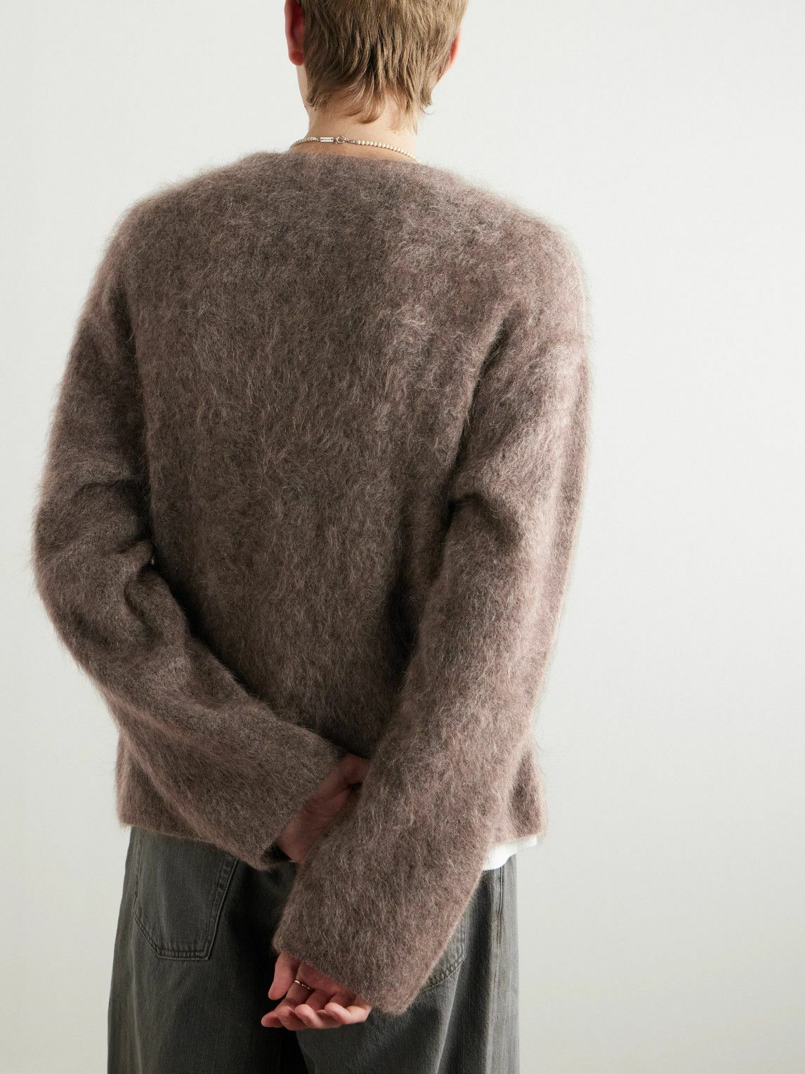 Séfr - Jermaine Brushed Mohair-Blend Sweater - Brown Séfr