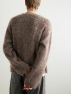Séfr - Jermaine Brushed Mohair-Blend Sweater - Brown