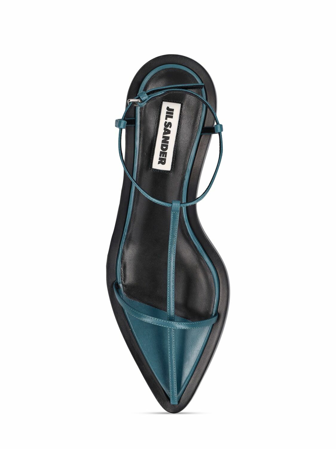 Jil Sander Leather T-Strap Sandals - Bergdorf Goodman