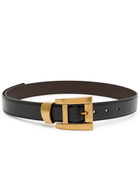 Versace Glossed Leather Belt Black