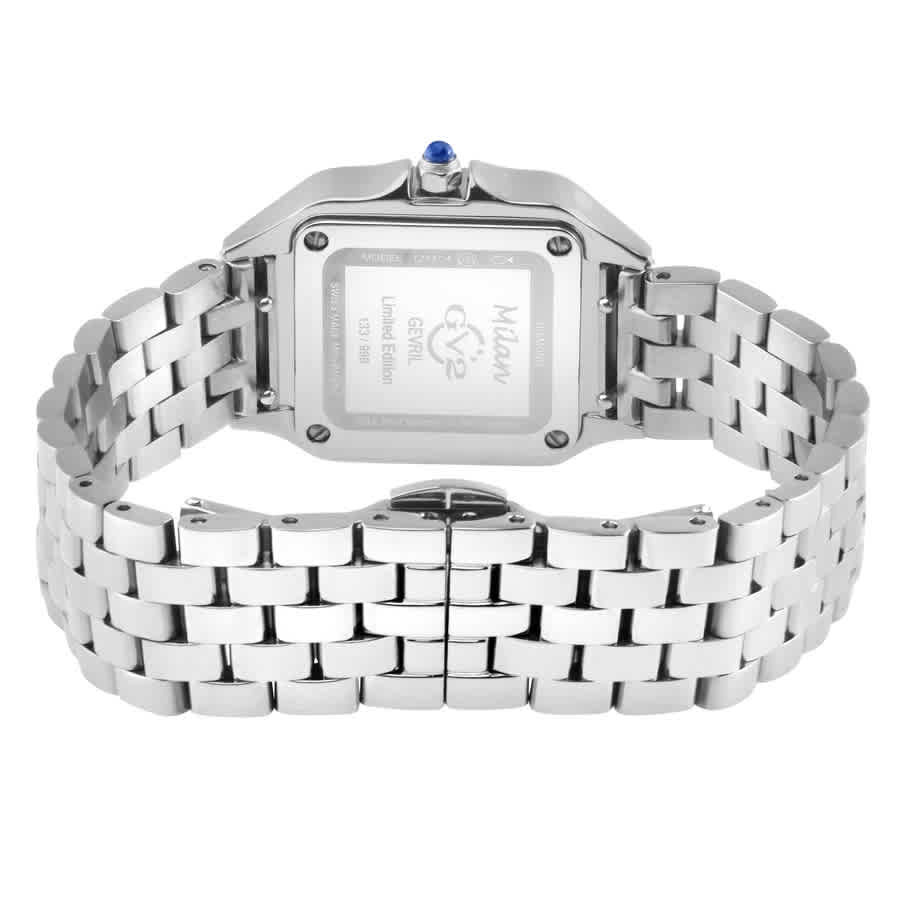 GV2 by Gevril Milan Quartz Diamond Black Dial Ladies Watch 121404B