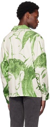 Carne Bollente SSENSE Exclusive Green & Off-White First Kiss Shirt