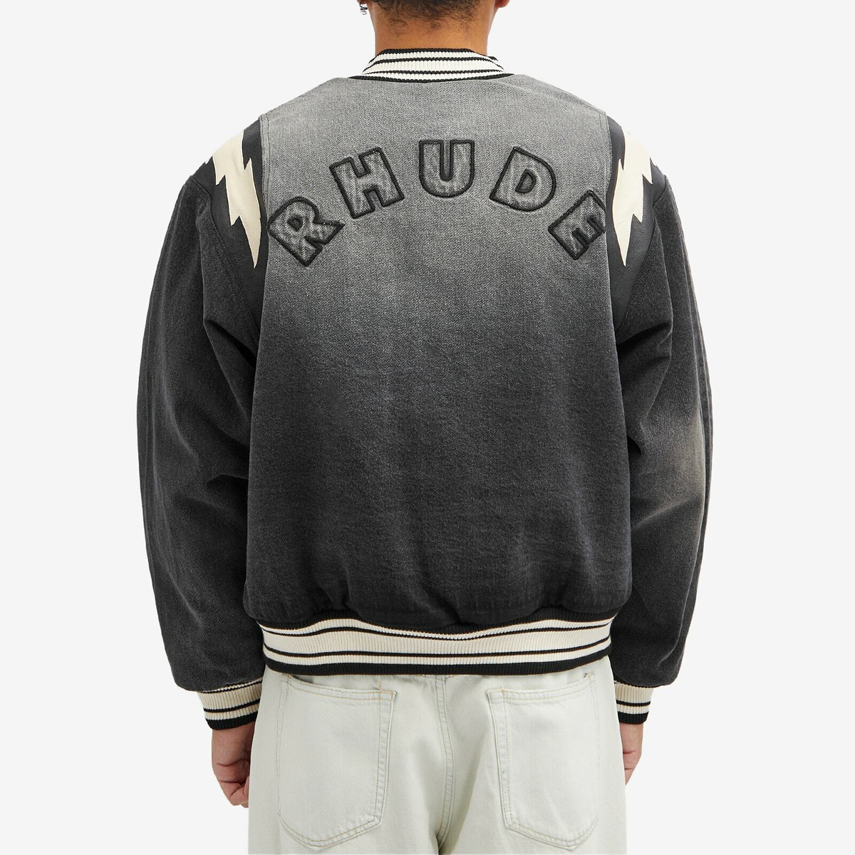 Rhude Men's Lighting Bomber Jacket in Black