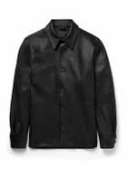 Saman Amel - Leather Shirt Jacket - Black