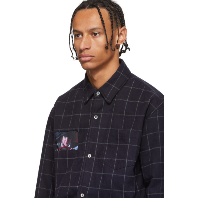 Undercover Navy A Clockwork Orange Check Shirt Jacket Undercover