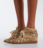 Isabel Marant Bobby snake-effect leather wedge sneakers