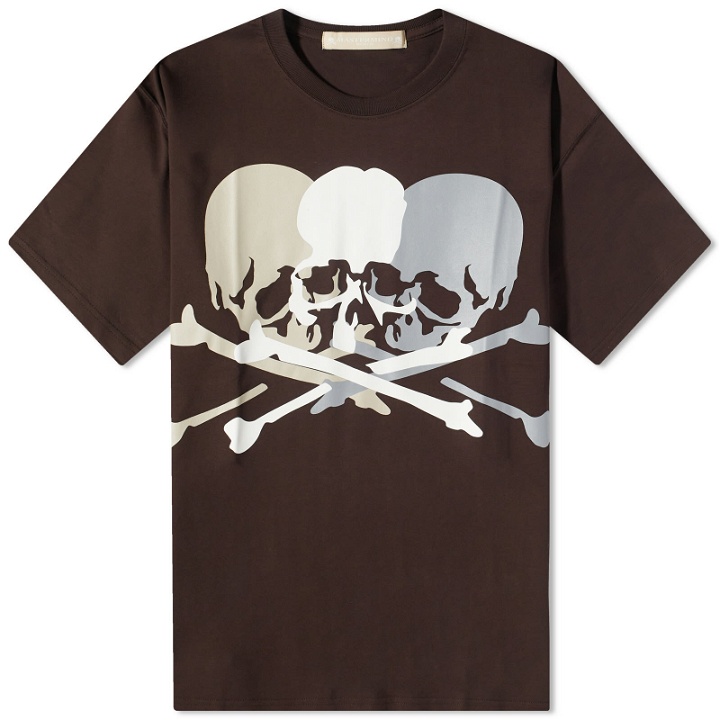Photo: MASTERMIND WORLD Men's Triple Logo T-Shirt in Dark Brown