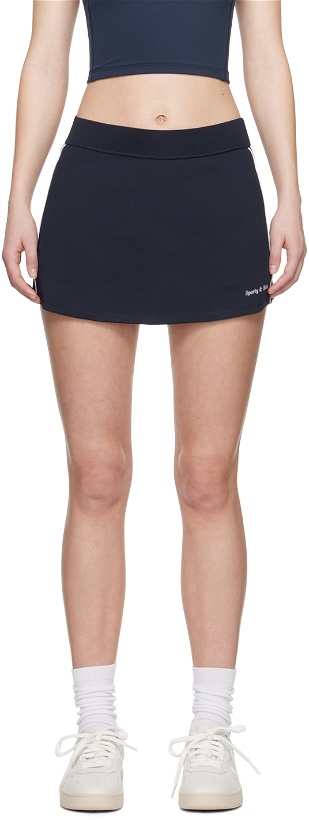 Photo: Sporty & Rich Navy Piping Sport Skirt
