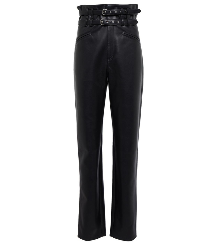 Photo: Philosophy di Lorenzo Serafini Faux-leather high-rise straight pants