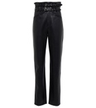 Philosophy di Lorenzo Serafini Faux-leather high-rise straight pants