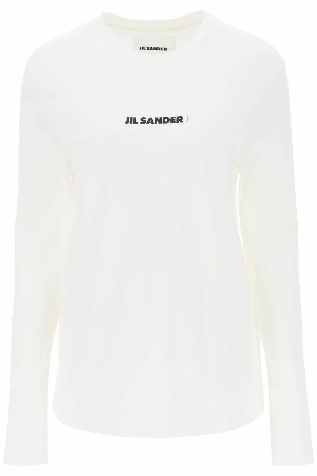 JIL SANDER logo print long sleeve t-shirt White Jil Sander