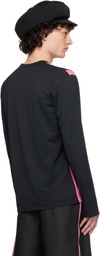 Comme des Garçons Homme Plus Black & Pink Single Jacquard T-shirt