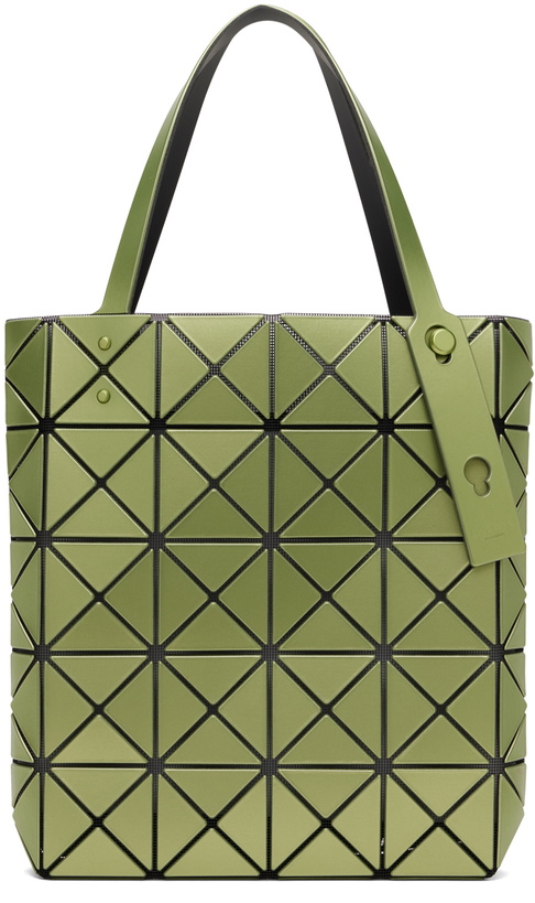 Photo: BAO BAO ISSEY MIYAKE Green Lucent Boxy Tote