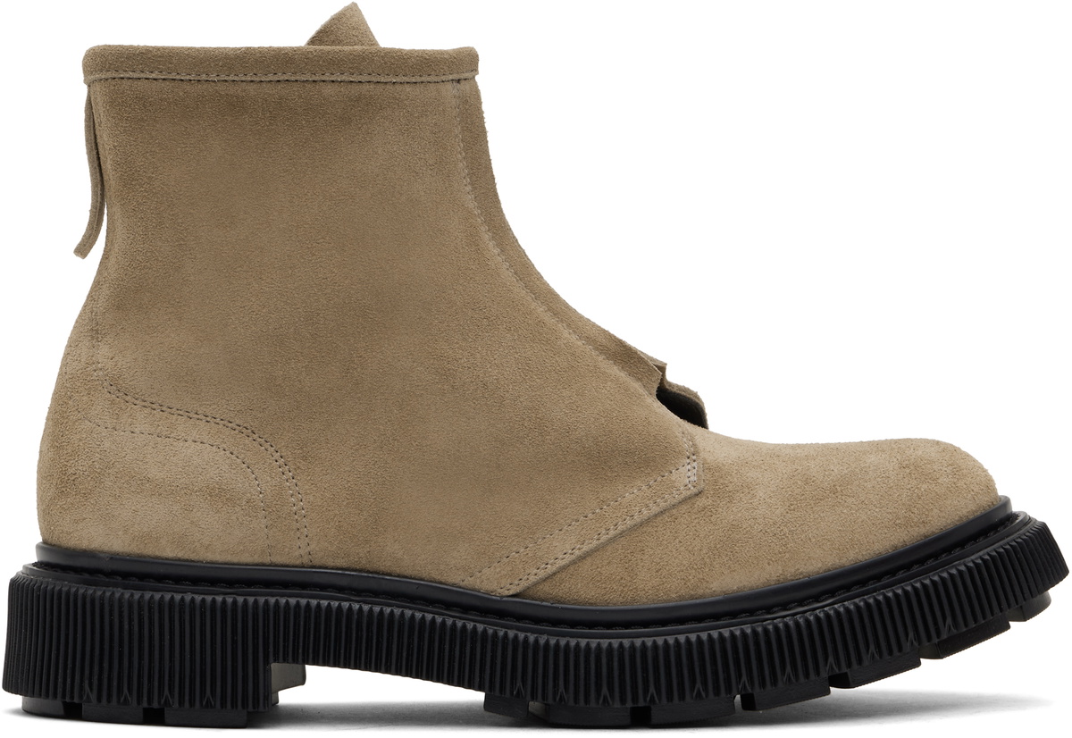 Adieu Men's x Winnie Type 165 Suede Combat Boot in Black Adieu