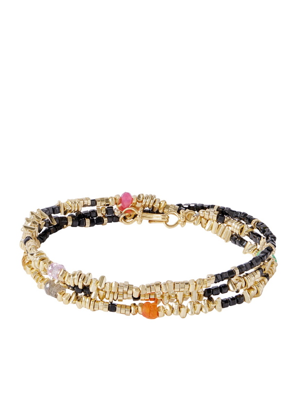 Photo: Peyote Bird - Como 14-Karat Gold-Plated Multi-Stone Beaded Bracelet