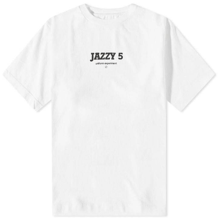 Photo: Uniform Experiment Men's Fragment Jazzy Jay Icon T-Shirt in White