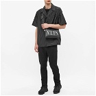 Valentino Men's VLTN Leather Cross Body Bag in Nero/Bianco