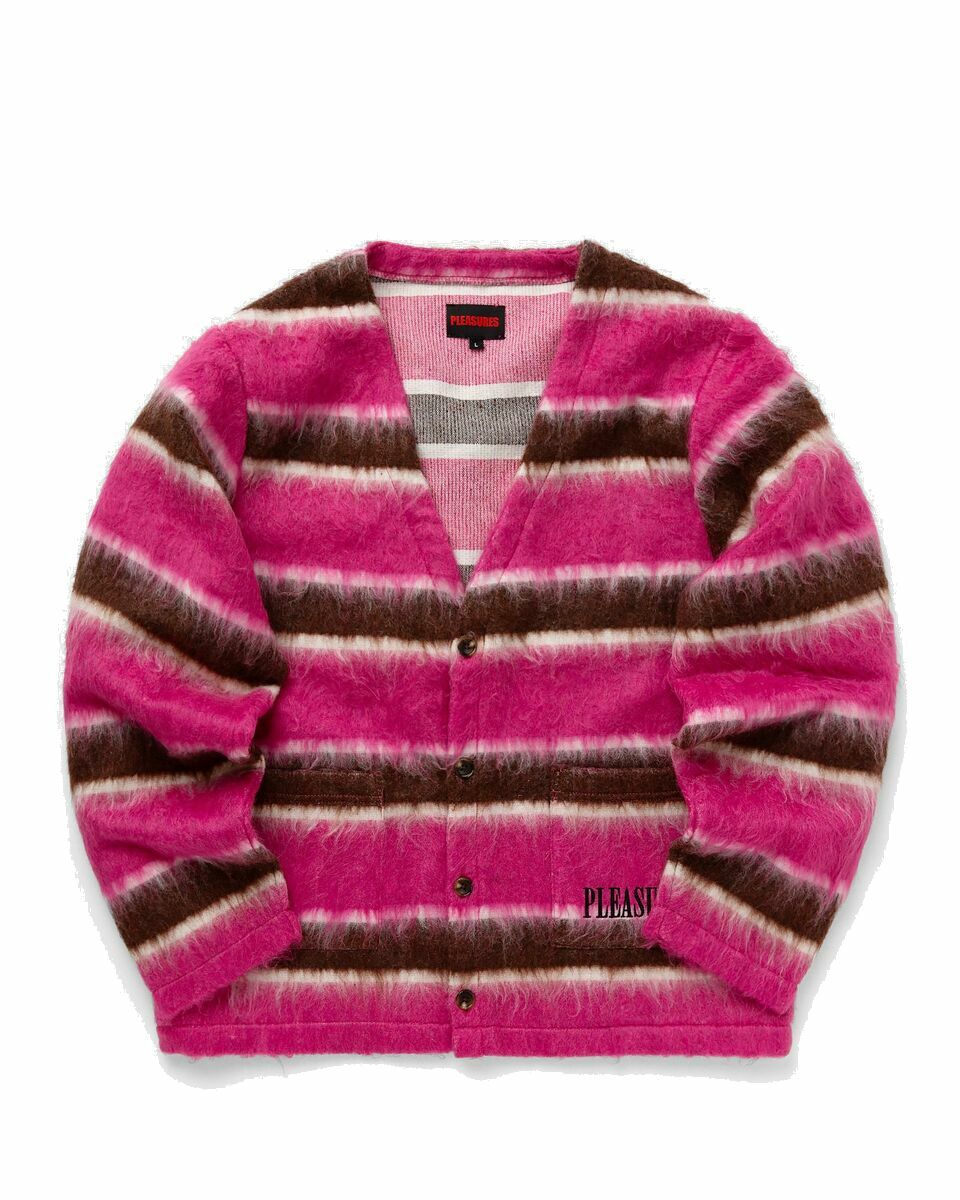 Photo: Pleasures Stack Cardigan Pink - Mens - Zippers & Cardigans