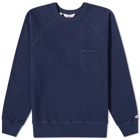 Battenwear Men's Reach Up Crew Sweat in Midnight Navy