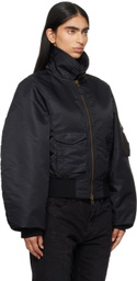 Martine Rose Black Shrunken Bomber Jacket