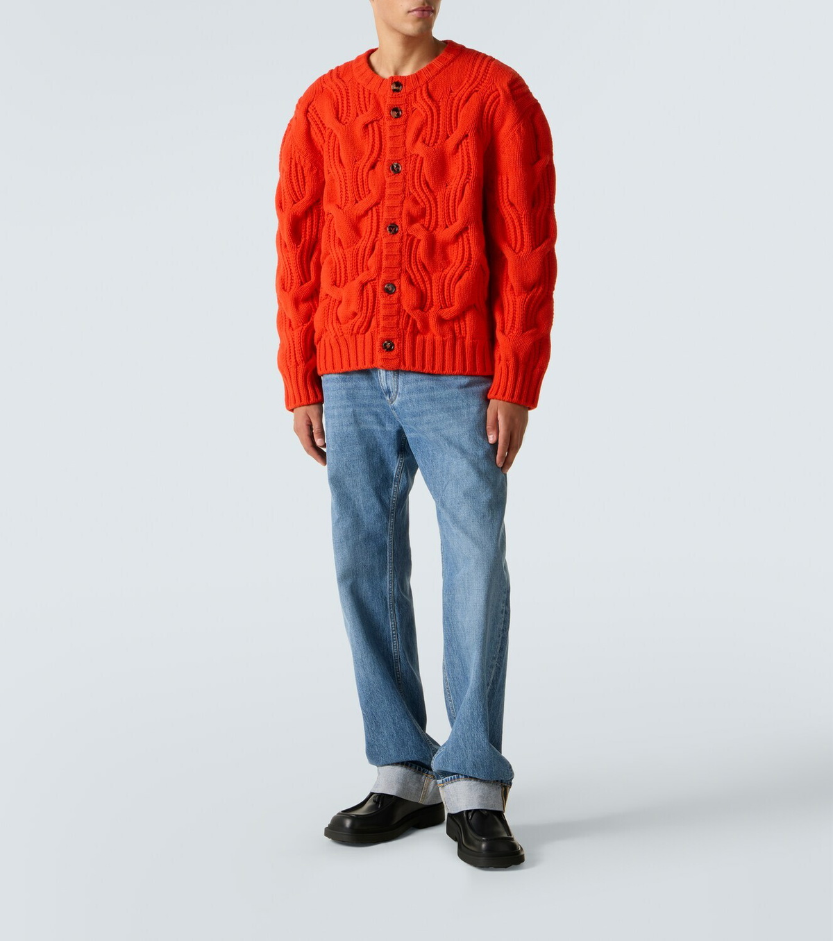 Bottega Veneta Cable-knit wool cardigan