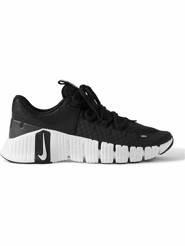 Photo: Nike Training - Free Metcon 5 Rubber-Trimmed Mesh Sneakers - Black