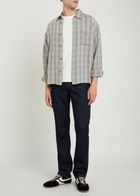 Frame Plaid Woven Shirt Blue