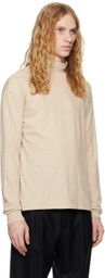 AURALEE Beige Seamless Turtleneck