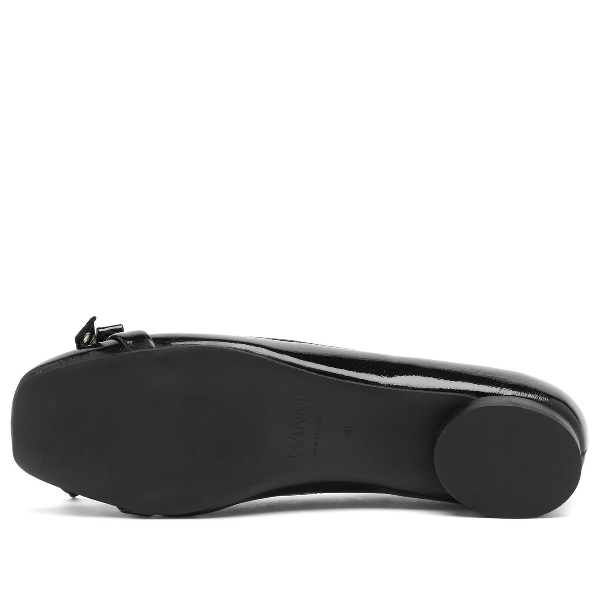 靴 Eyelets Bow Ballerina Naplack GANNI GANNI Women's Eyelets Bow Ballerina Naplack in Black GANNI