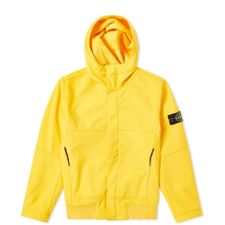 Photo: Stone Island Junior Soft Shell Hooded Jacket Yellow
