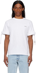 Coperni White Ruffle Logo Boxy T-shirt