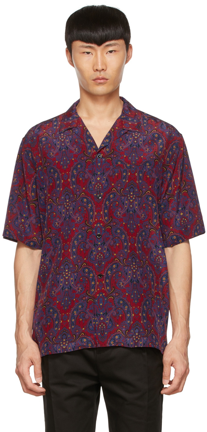 Saint Laurent Red Silk Shirt Saint Laurent