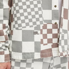 ERL Men's Checkerboard Canvas Jacket in Black/White