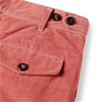 Drake's - Pleated Cotton-Corduroy Suit Trousers - Pink