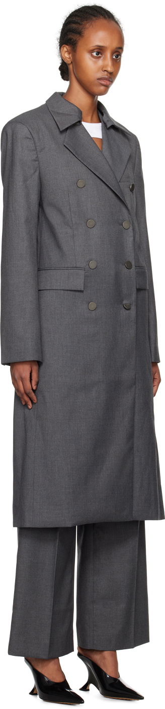 REMAIN Birger Christensen Gray Relaxed Coat